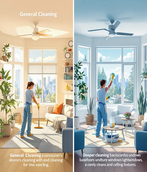 General Cleaning vs Deep Cleaning - Clean House Vancouver